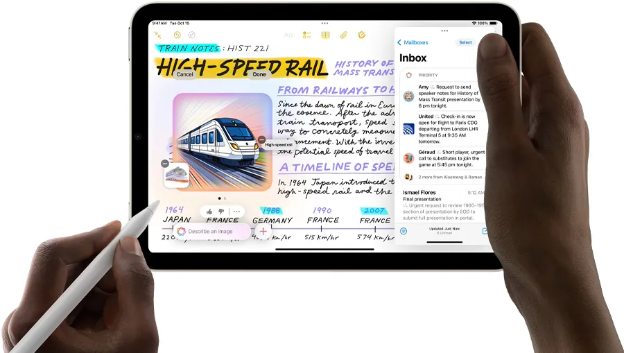 Искусственный интеллект Apple Intelligence на iPad mini 7