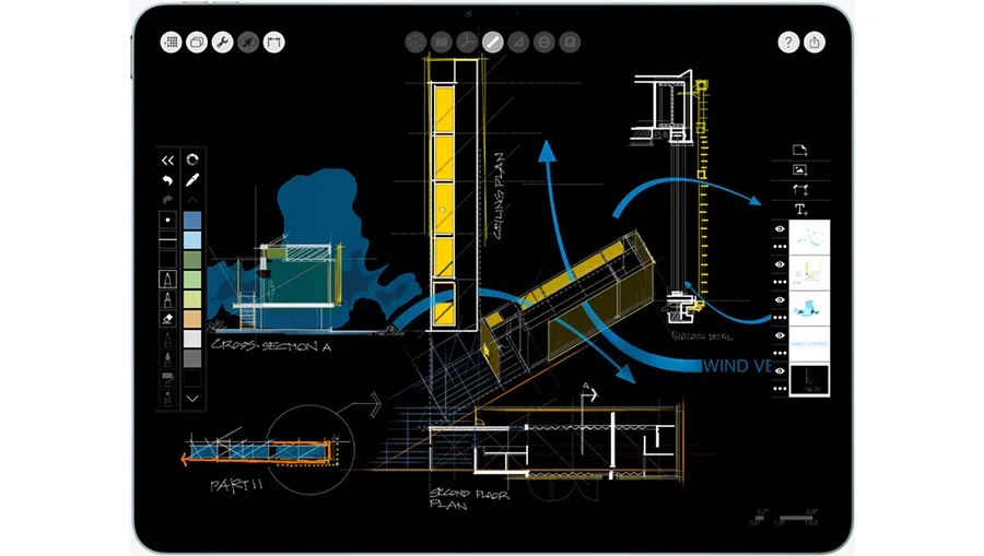Многозадачность в операционной системе iPadOS на планшете iPad Air 11