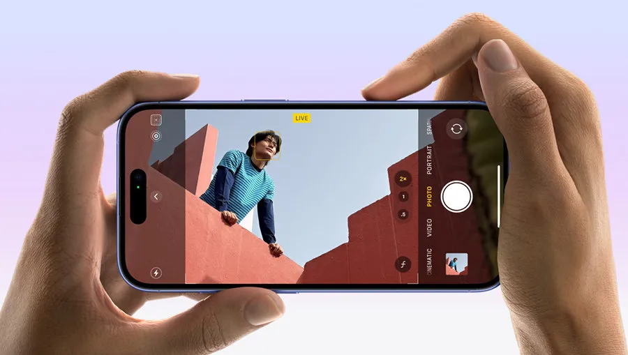 Съемка пространственных фото и видео на iPhone 16 Plus