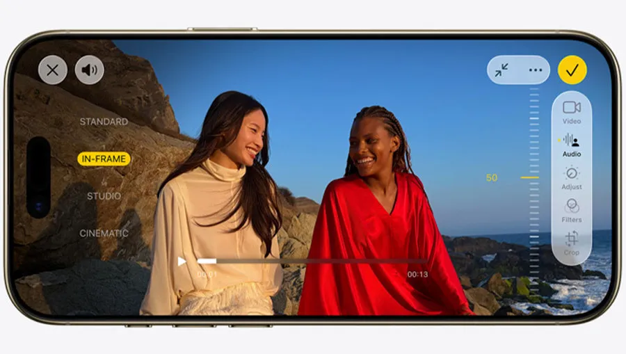 Профессиональная съемка видео 4K и функция Audio Mix на iPhone Air